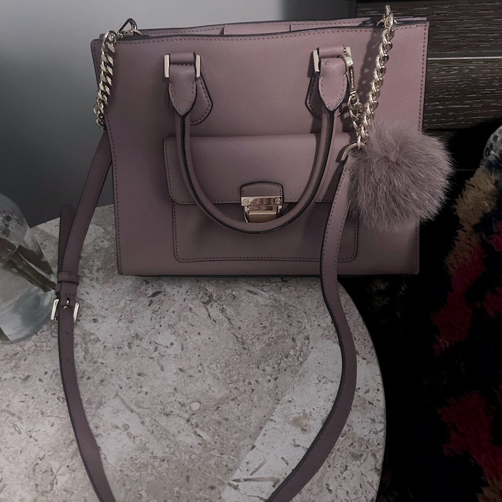 Michael Kors Dusty Rose Saffiano Leather Medium Bridgette Tote